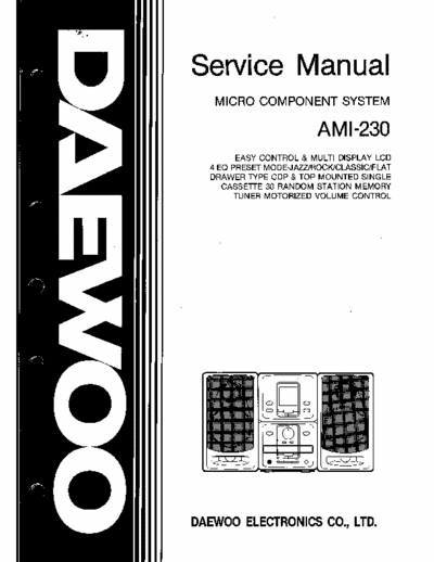 Daewoo AMI230 DAEWOO AMI230 micro component system